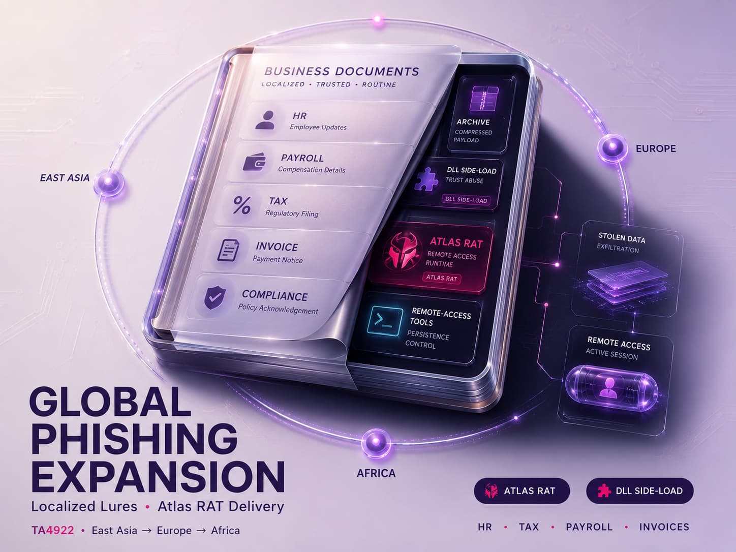China-linked Crime Group TA4922 Expands Global Phishing Campaigns