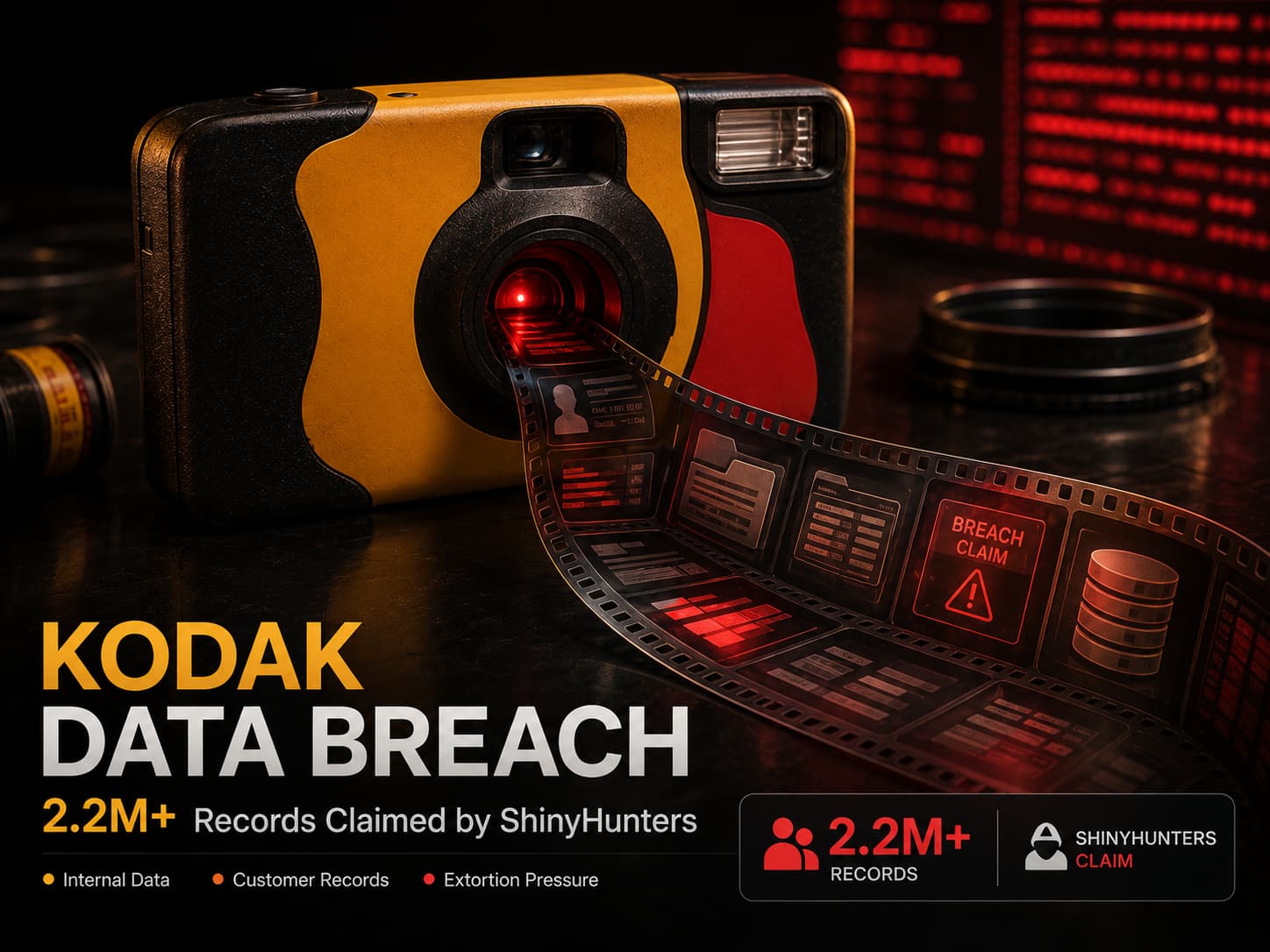 Kodak Data Breach Confirmed After ShinyHunters Claims 2.2M Records